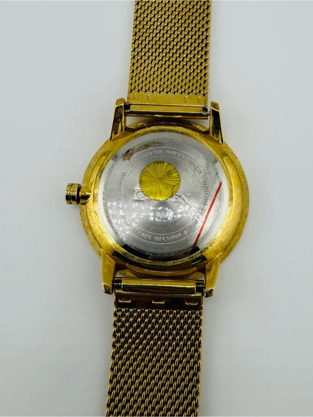 Curren Men's Gold Mesh Watch with Blue Dial